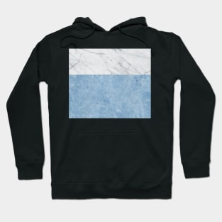 Blue and white marble layers Hoodie